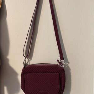 Vera Bradley Wine Burgundy Mini Carson Crossbody